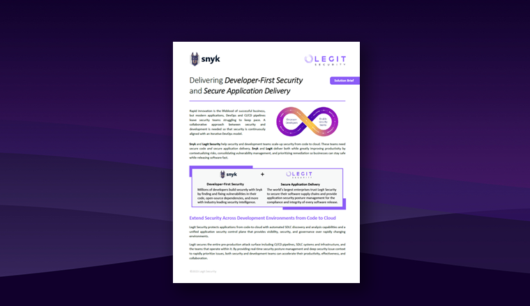 Resources Library - Guide - Legit-Snyk Joint Solution Brief